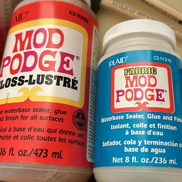 Plaid Mod Podge kit that contains most of the items you would need for projects. - Picture 2 of 13
